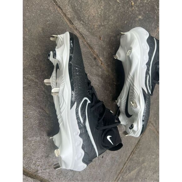 Nike Alpha Huarache NXT Metal Baseball Cleats Mens 7 Black DJ6517-001 - Picture 2 of 5